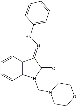 1-(4-morpholinylmethyl)-1H-indole-2,3-dione 3-(phenylhydrazone)