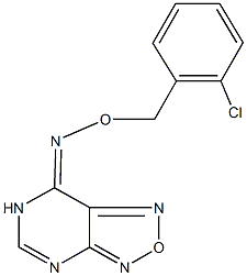 [1,2,5]oxadiazolo[3,4-d]pyrimidin-7(6H)-one O-(2-chlorobenzyl)oxime Struktur