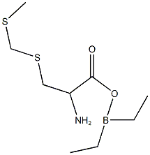 2-[(diethylboryl)oxy]-1-({[(methylsulfanyl)methyl]sulfanyl}methyl)-2-oxoethylamine,,结构式