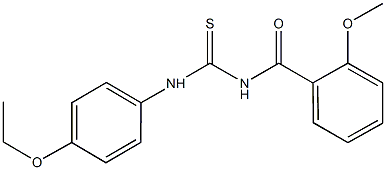 N-(4-ethoxyphenyl)-N'-(2-methoxybenzoyl)thiourea Struktur