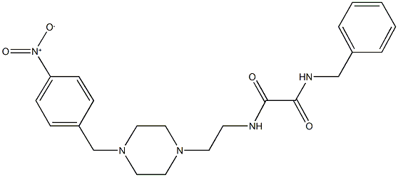 N~1~-benzyl-N~2~-[2-(4-{4-nitrobenzyl}-1-piperazinyl)ethyl]ethanediamide,,结构式