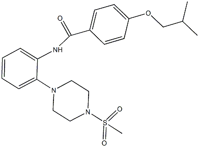 4-isobutoxy-N-{2-[4-(methylsulfonyl)-1-piperazinyl]phenyl}benzamide Structure