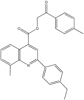  2-(4-methylphenyl)-2-oxoethyl 2-(4-ethylphenyl)-8-methyl-4-quinolinecarboxylate