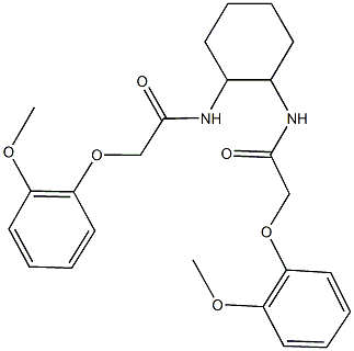 2-(2-methoxyphenoxy)-N-(2-{[(2-methoxyphenoxy)acetyl]amino}cyclohexyl)acetamide Structure