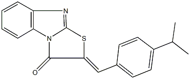 2-(4-isopropylbenzylidene)[1,3]thiazolo[3,2-a]benzimidazol-3(2H)-one Structure