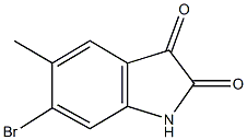 6-bromo-5-methyl-1H-indole-2,3-dione,,结构式