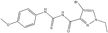 N-[(4-bromo-1-ethyl-1H-pyrazol-3-yl)carbonyl]-N'-(4-methoxyphenyl)thiourea Structure