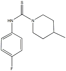 N-(4-fluorophenyl)-4-methylpiperidine-1-carbothioamide 结构式