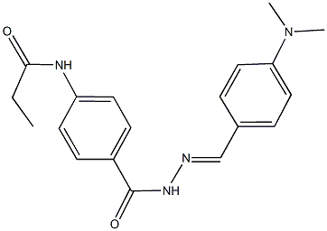 N-[4-({2-[4-(dimethylamino)benzylidene]hydrazino}carbonyl)phenyl]propanamide Structure