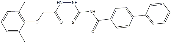 N-({2-[(2,6-dimethylphenoxy)acetyl]hydrazino}carbothioyl)[1,1'-biphenyl]-4-carboxamide Structure