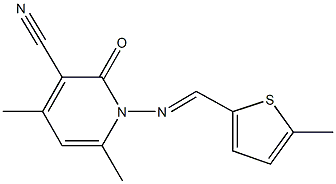 4,6-dimethyl-1-{[(5-methylthien-2-yl)methylene]amino}-2-oxo-1,2-dihydropyridine-3-carbonitrile