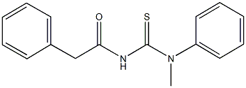 N-methyl-N-phenyl-N'-(phenylacetyl)thiourea 化学構造式