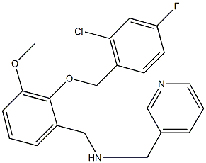 N-{2-[(2-chloro-4-fluorobenzyl)oxy]-3-methoxybenzyl}-N-(3-pyridinylmethyl)amine