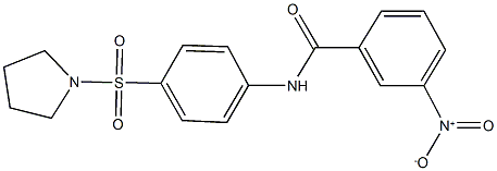  3-nitro-N-[4-(pyrrolidin-1-ylsulfonyl)phenyl]benzamide