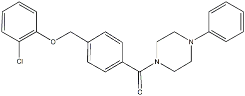 1-{4-[(2-chlorophenoxy)methyl]benzoyl}-4-phenylpiperazine