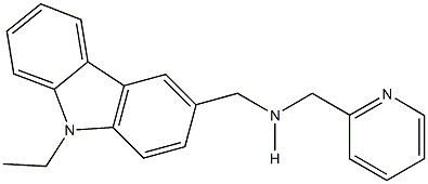 N-[(9-ethyl-9H-carbazol-3-yl)methyl]-N-(2-pyridinylmethyl)amine 化学構造式