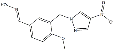 3-({4-nitro-1H-pyrazol-1-yl}methyl)-4-methoxybenzaldehyde oxime