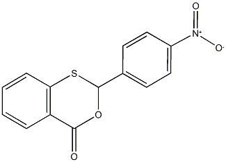 2-{4-nitrophenyl}-4H-3,1-benzoxathiin-4-one 化学構造式