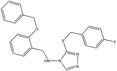 N-[2-(benzyloxy)benzyl]-N-{3-[(4-fluorobenzyl)sulfanyl]-4H-1,2,4-triazol-4-yl}amine Structure