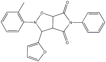 3-(2-furyl)-2-(2-methylphenyl)-5-phenyldihydro-2H-pyrrolo[3,4-d]isoxazole-4,6(3H,5H)-dione