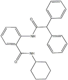 N-cyclohexyl-2-[(diphenylacetyl)amino]benzamide Structure