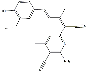  2-amino-5-(4-hydroxy-3-methoxybenzylidene)-4,6-dimethyl-5H-cyclopenta[b]pyridine-3,7-dicarbonitrile