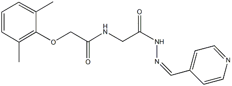 2-(2,6-dimethylphenoxy)-N-{2-oxo-2-[2-(4-pyridinylmethylene)hydrazino]ethyl}acetamide