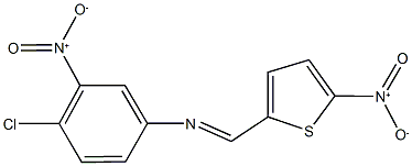 4-chloro-3-nitro-N-[(5-nitro-2-thienyl)methylene]aniline Structure