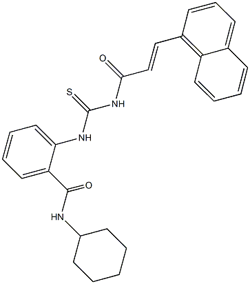 N-cyclohexyl-2-[({[3-(1-naphthyl)acryloyl]amino}carbothioyl)amino]benzamide