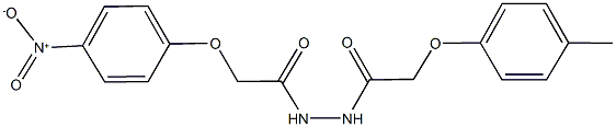 2-{4-nitrophenoxy}-N'-[(4-methylphenoxy)acetyl]acetohydrazide Struktur