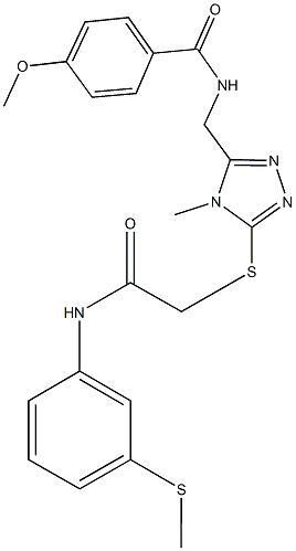 4-methoxy-N-{[4-methyl-5-({2-[3-(methylsulfanyl)anilino]-2-oxoethyl}sulfanyl)-4H-1,2,4-triazol-3-yl]methyl}benzamide