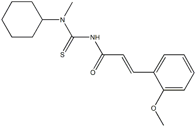 N-cyclohexyl-N'-[3-(2-methoxyphenyl)acryloyl]-N-methylthiourea Struktur