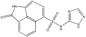 2-oxo-N-(1H-1,2,4-triazol-5-yl)-1,2-dihydrobenzo[cd]indole-6-sulfonamide 结构式