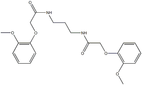 2-(2-methoxyphenoxy)-N-(3-{[(2-methoxyphenoxy)acetyl]amino}propyl)acetamide,,结构式