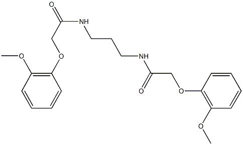 2-(2-methoxyphenoxy)-N-(3-{[(2-methoxyphenoxy)acetyl]amino}propyl)acetamide Struktur