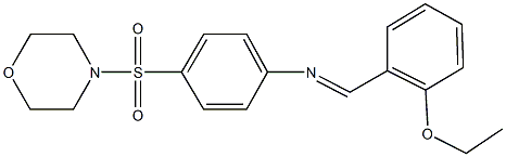 N-(2-ethoxybenzylidene)-N-[4-(4-morpholinylsulfonyl)phenyl]amine Struktur