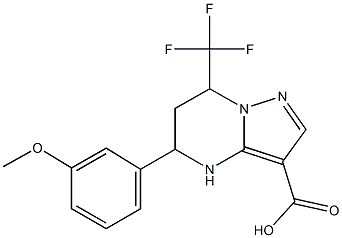 5-(3-methoxyphenyl)-7-(trifluoromethyl)-4,5,6,7-tetrahydropyrazolo[1,5-a]pyrimidine-3-carboxylic acid Structure