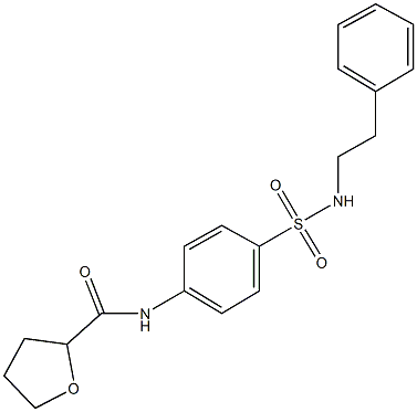 N-(4-{[(2-phenylethyl)amino]sulfonyl}phenyl)tetrahydro-2-furancarboxamide Structure