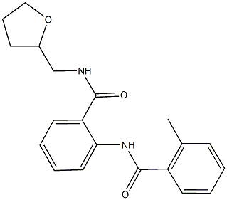 2-[(2-methylbenzoyl)amino]-N-(tetrahydro-2-furanylmethyl)benzamide Struktur
