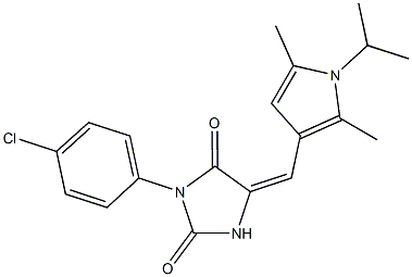  3-(4-chlorophenyl)-5-[(1-isopropyl-2,5-dimethyl-1H-pyrrol-3-yl)methylene]-2,4-imidazolidinedione