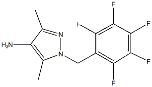 3,5-dimethyl-1-(2,3,4,5,6-pentafluorobenzyl)-1H-pyrazol-4-ylamine Structure