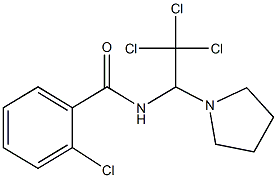 2-chloro-N-[2,2,2-trichloro-1-(1-pyrrolidinyl)ethyl]benzamide Structure