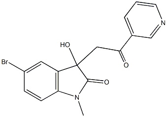  5-bromo-3-hydroxy-1-methyl-3-[2-oxo-2-(3-pyridinyl)ethyl]-1,3-dihydro-2H-indol-2-one