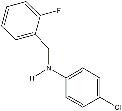 N-(4-chlorophenyl)-N-(2-fluorobenzyl)amine 化学構造式