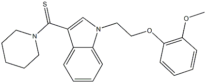 1-[2-(2-methoxyphenoxy)ethyl]-3-(1-piperidinylcarbothioyl)-1H-indole Structure