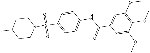 3,4,5-trimethoxy-N-{4-[(4-methylpiperidin-1-yl)sulfonyl]phenyl}benzamide