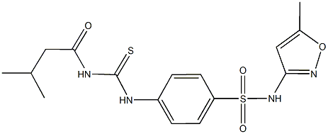  4-({[(3-methylbutanoyl)amino]carbothioyl}amino)-N-(5-methyl-3-isoxazolyl)benzenesulfonamide