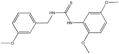 N-(2,5-dimethoxyphenyl)-N'-(3-methoxybenzyl)thiourea 化学構造式