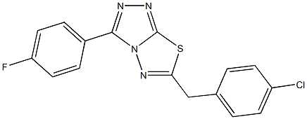 6-(4-chlorobenzyl)-3-(4-fluorophenyl)[1,2,4]triazolo[3,4-b][1,3,4]thiadiazole Struktur