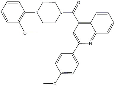 2-(4-methoxyphenyl)-4-{[4-(2-methoxyphenyl)-1-piperazinyl]carbonyl}quinoline 结构式